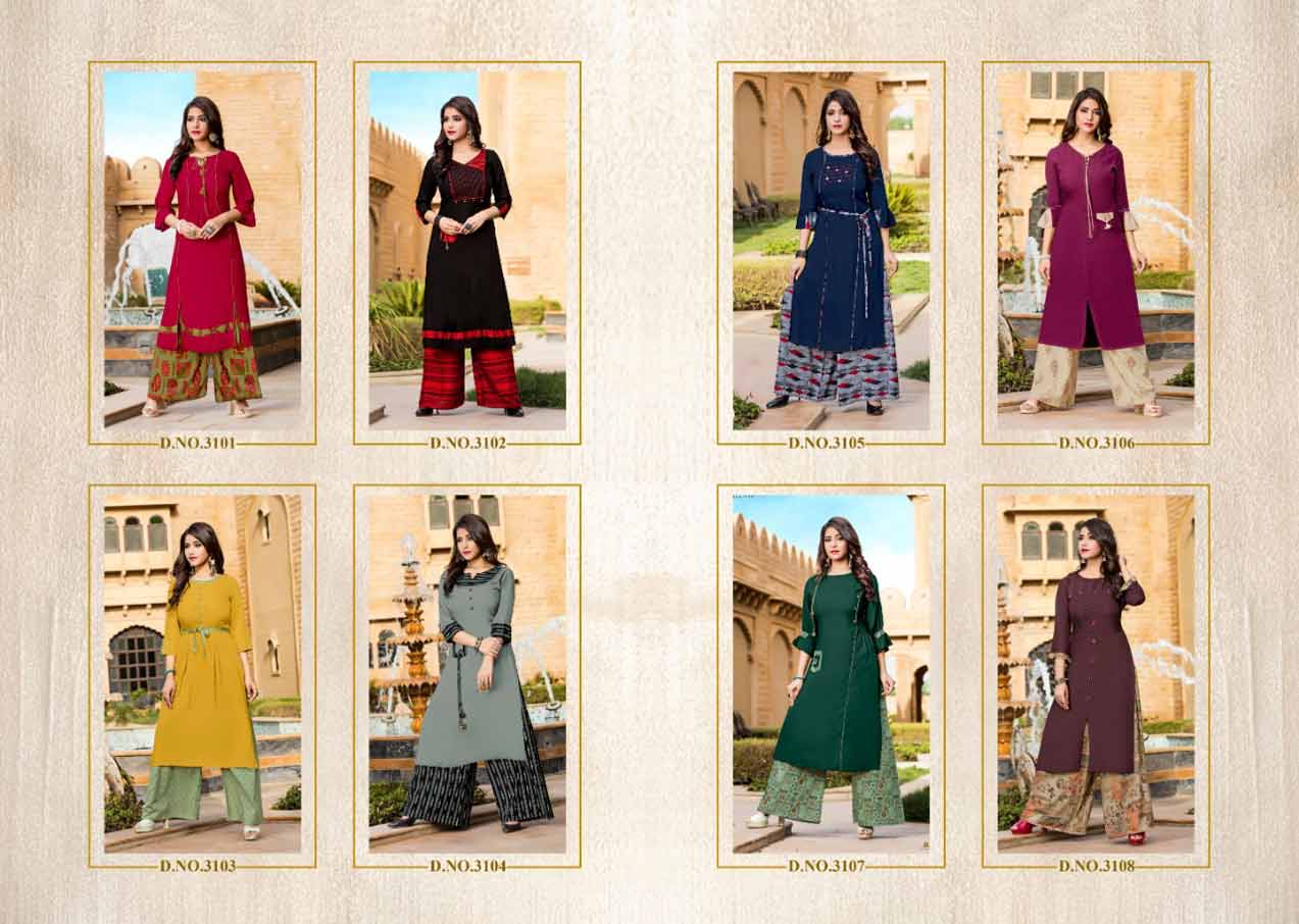Gerua Vol-4 Rayon Viscose Print Kurti Set Gerua Vol-4 Rayon Viscose Print Kurti Set